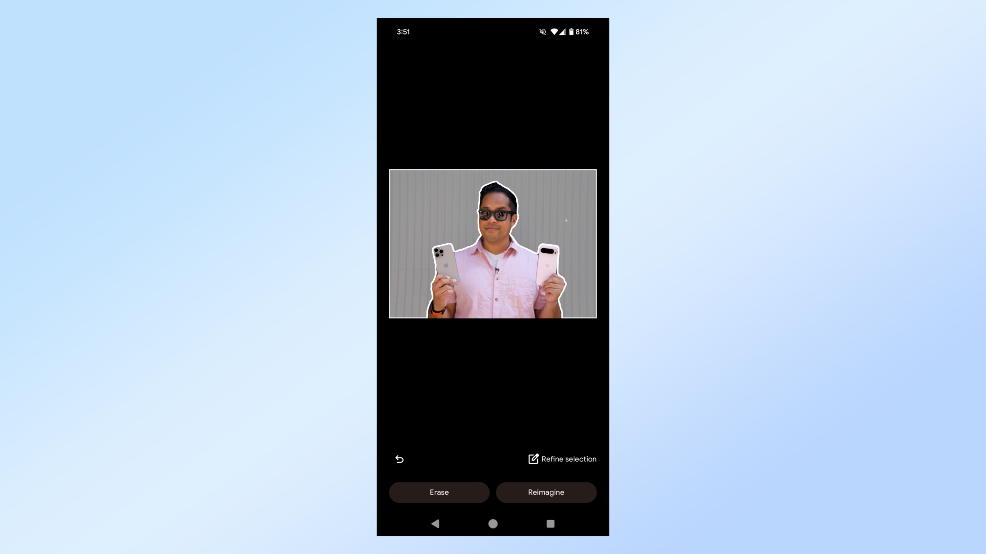 Screenshot of the Reimagine feature with Pixel 9 Pro XL.