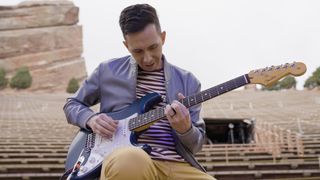 Cory Wong playing his signature Fender Stratocaster