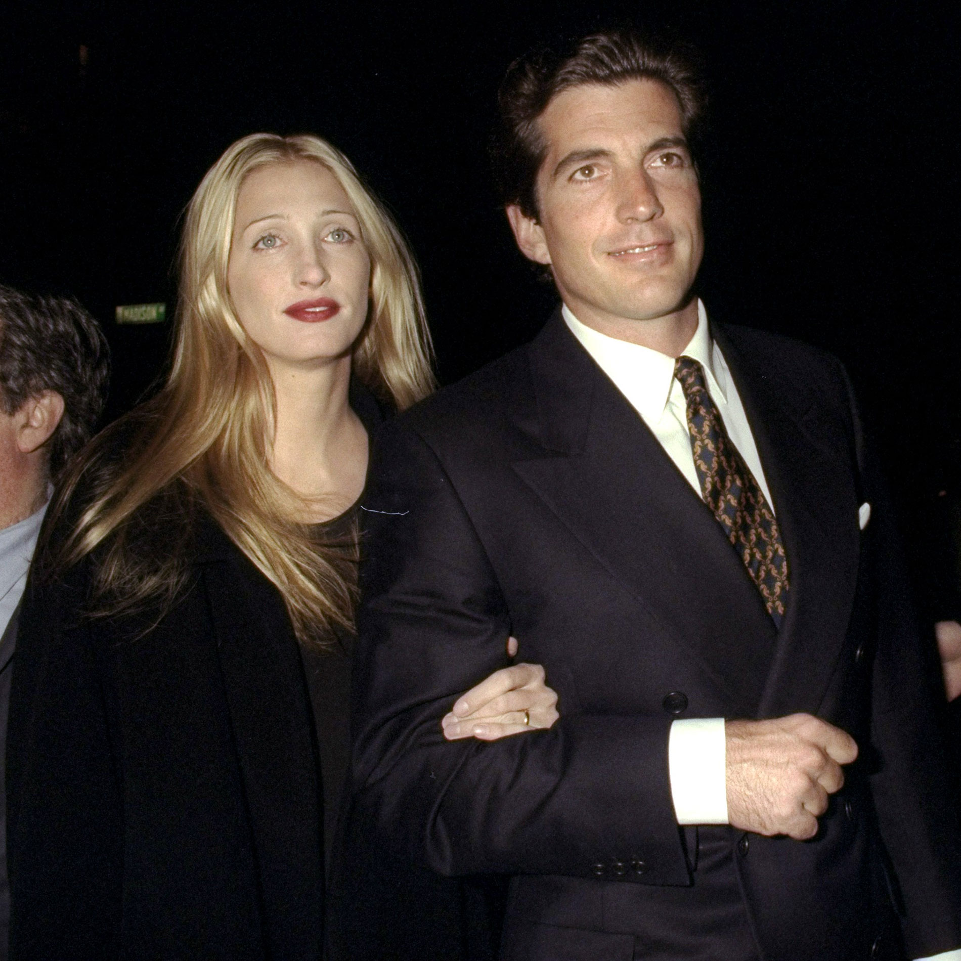Carolyn Bessette Kennedy and John F. Kennedy Jr. attend a formal event in NYC