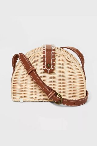 Universal Thread Straw Basket Crossbody Bag