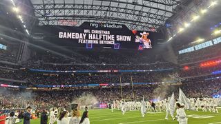 The halftime show begins at NRG Stadium. 