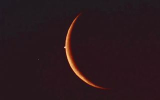 In pictures: Venus at the tip of a glowing crescent moon over Singapore -  CNA