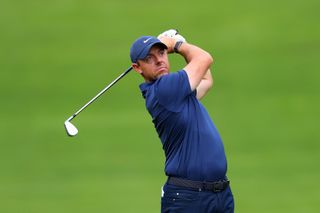 Rory McIlroy takes a shot at the BMW PGA Championship at Wentworth