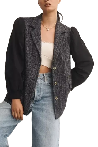 Maeve Mixed Media Relaxed Jacket (Was $168) 