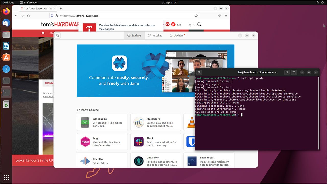 The Ubuntu 22.10 beta