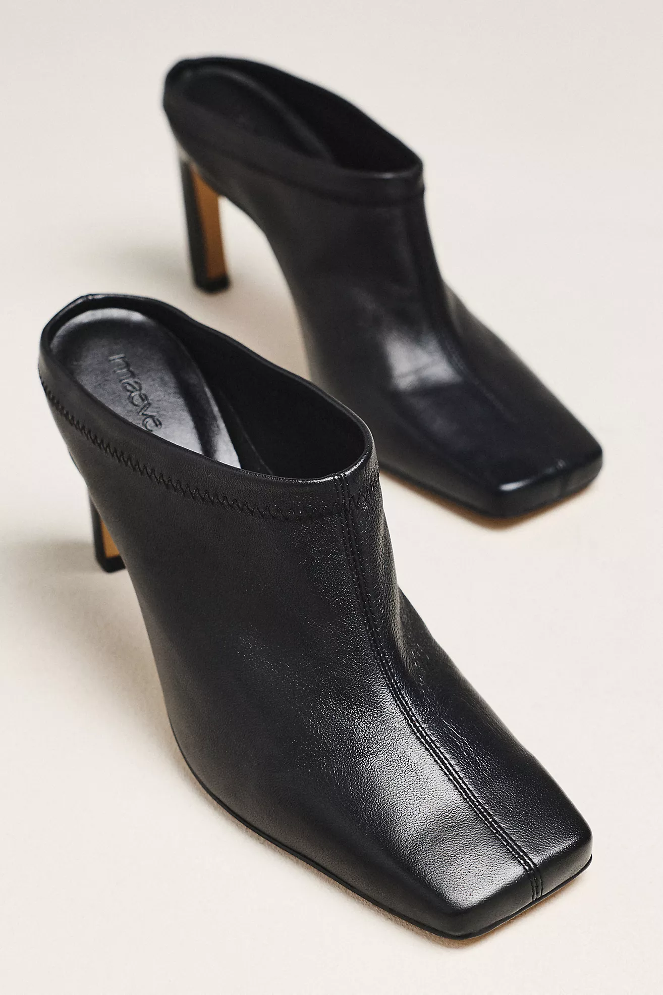 Maeve, Maeve Square-Toe Mule Heels