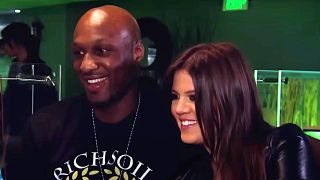 Lamar Odom and Khloe Kardashian on Keeping Up with the Kardashians.