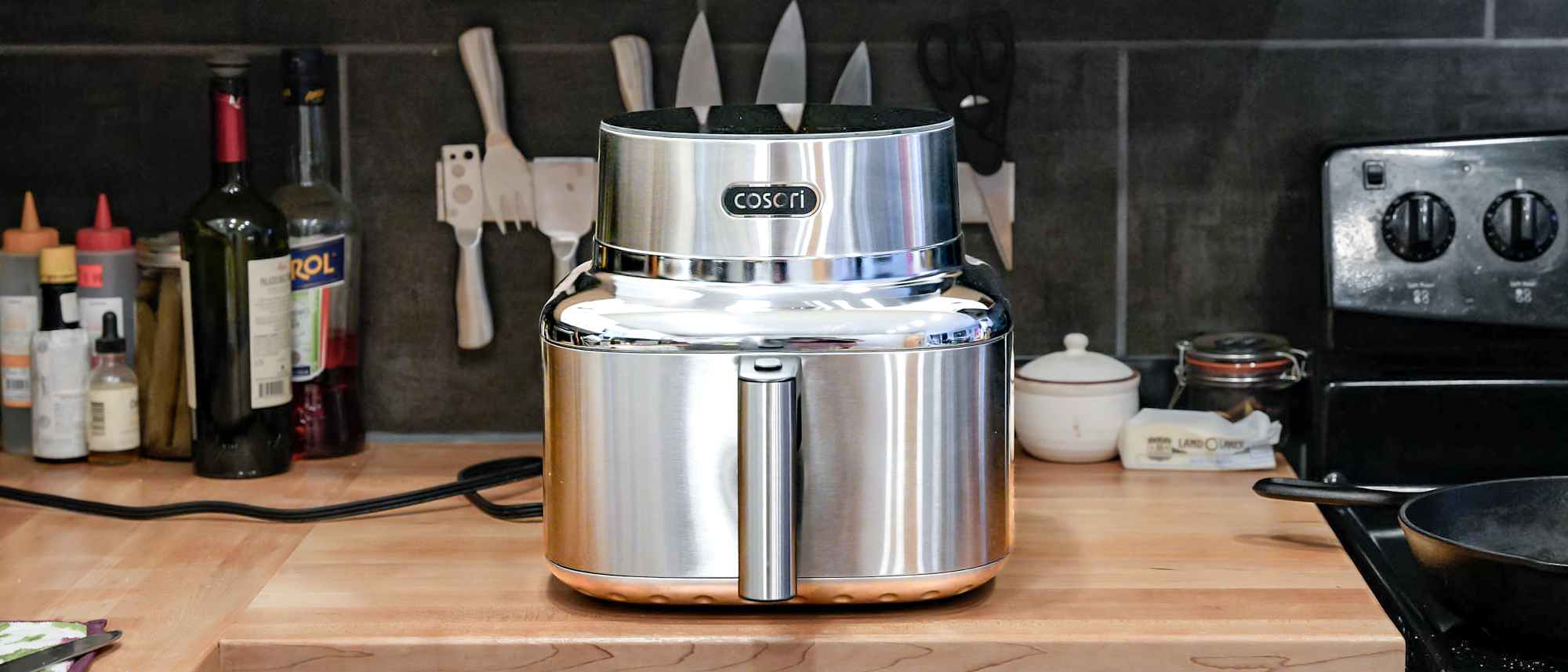 Cosori Iconic Air Fryer in a kitchen