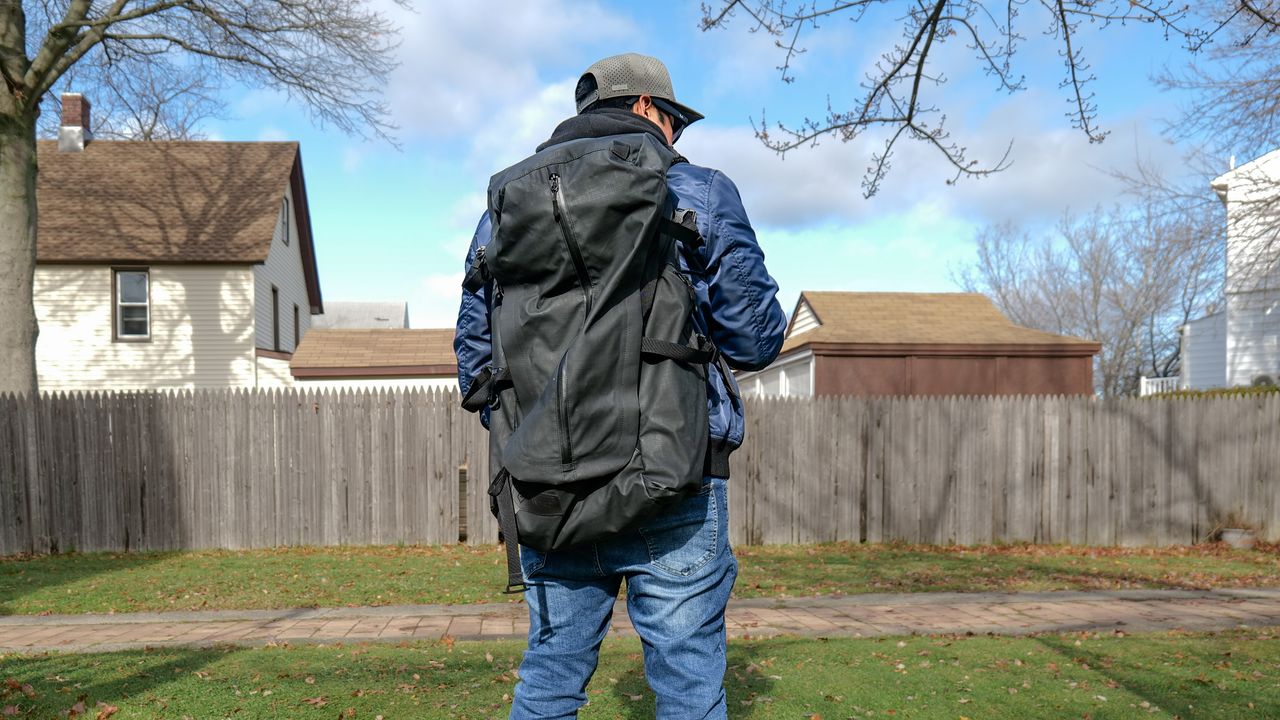 Dynamic Scooter Model B folding scooter fits in backpack.