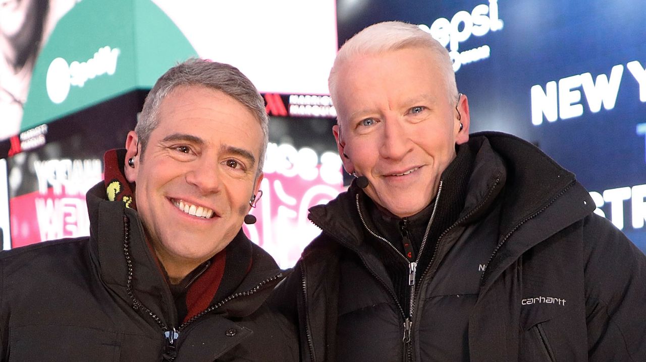 Anderson Cooper and Andy Cohen host CNN&#039;s New Year&#039;s Eve coverage.