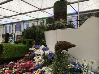 Chelsea Flower Show 2018 - The Windrush Garden, marks the 70th anniversary of the HMT Empire Windrush bringing immigrants from the Caribbean to Britain, created with Birmingham City Council's gardens team