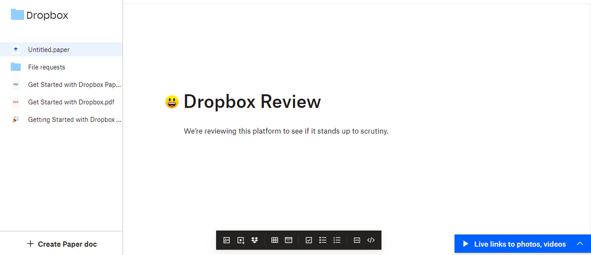 Dropbox Paper | TechRadar