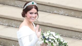 Princess Eugenie of York arrives to marry Jack Brooksbank
