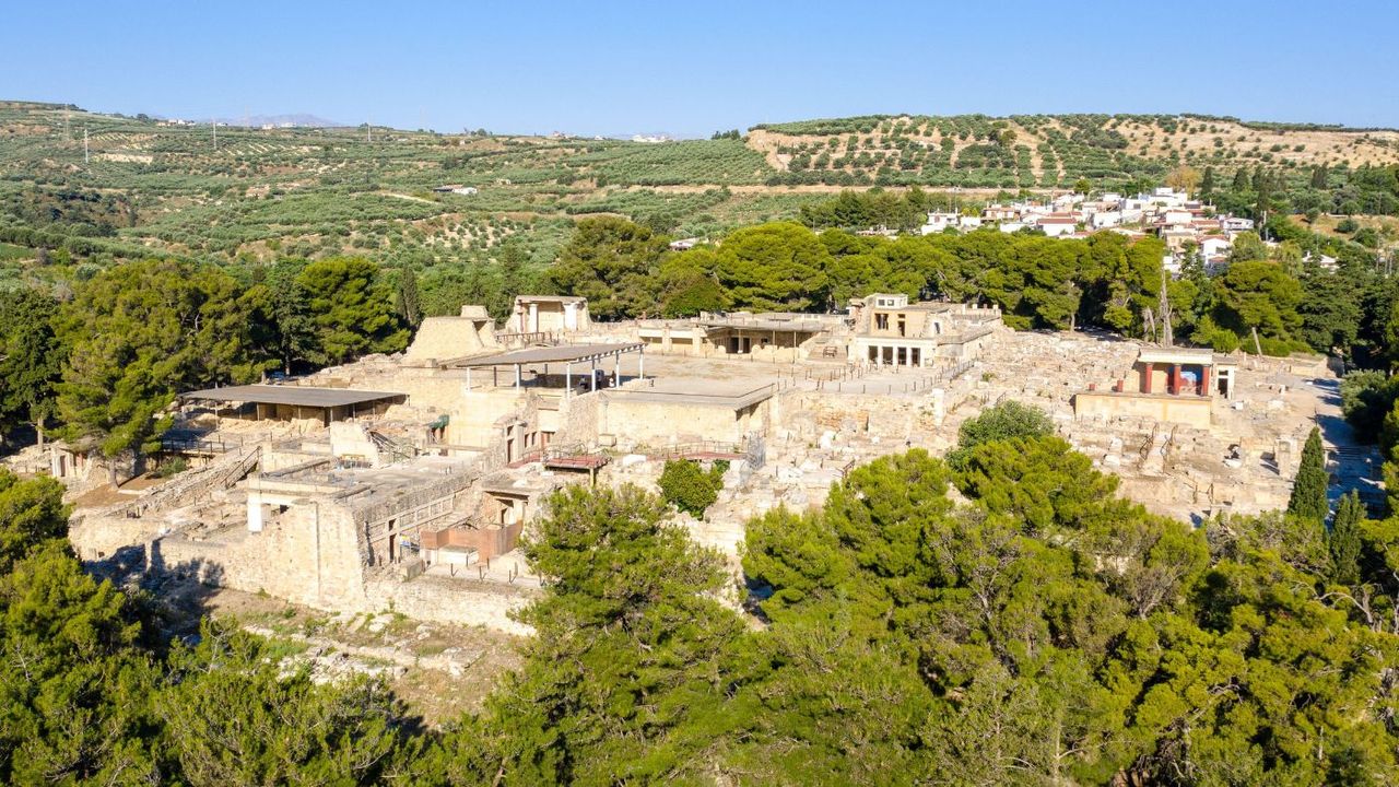 The ‘fabled’ Minoan city of Knossos in Crete 