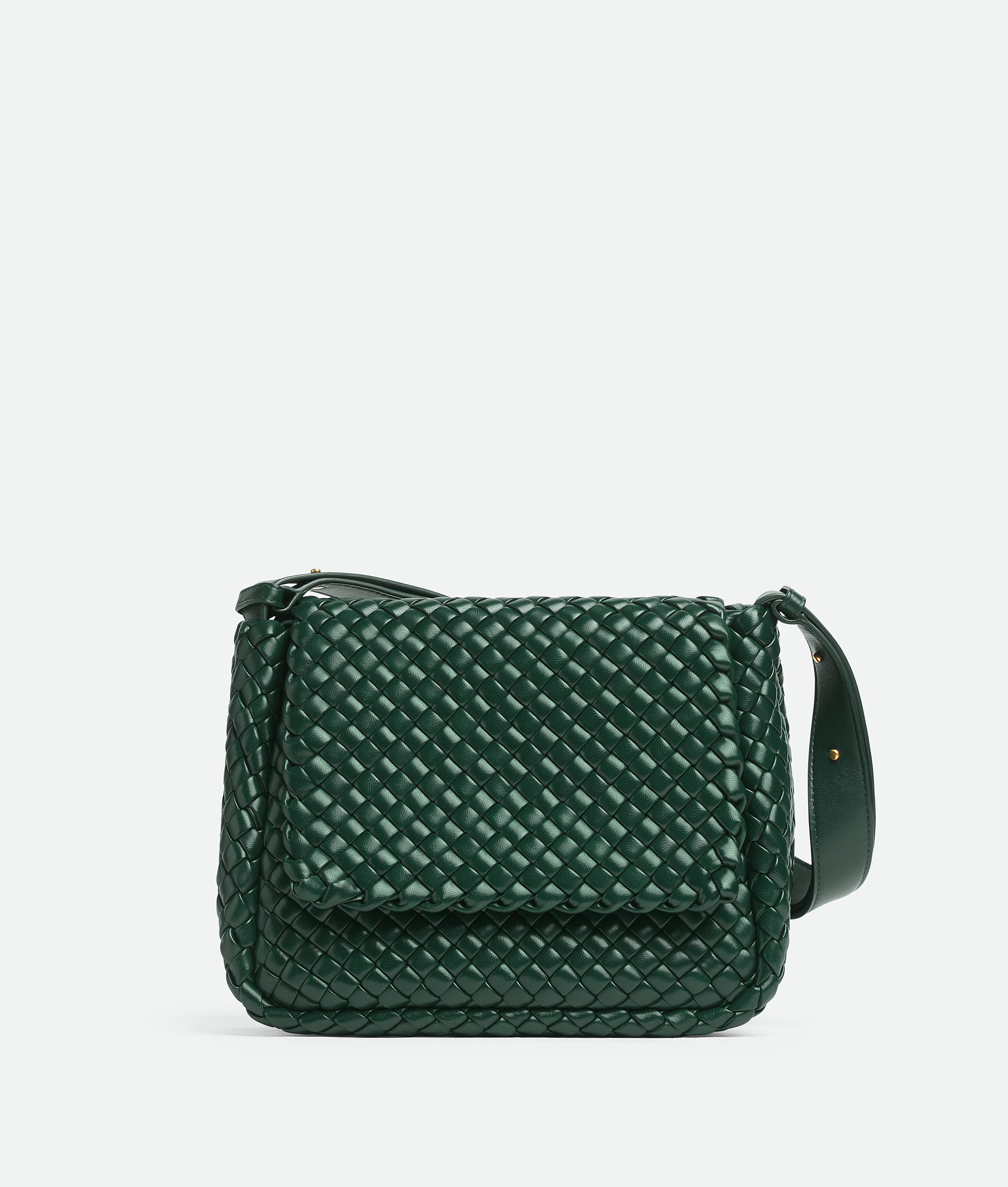 Women's Cobble Shoulder Bag in Emerald Green