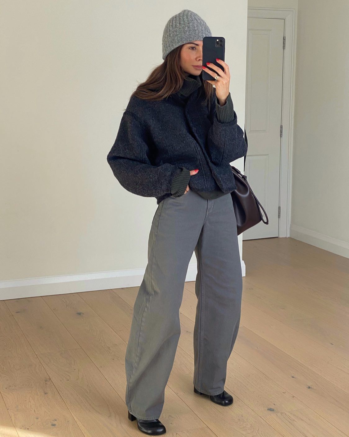 grey jeans