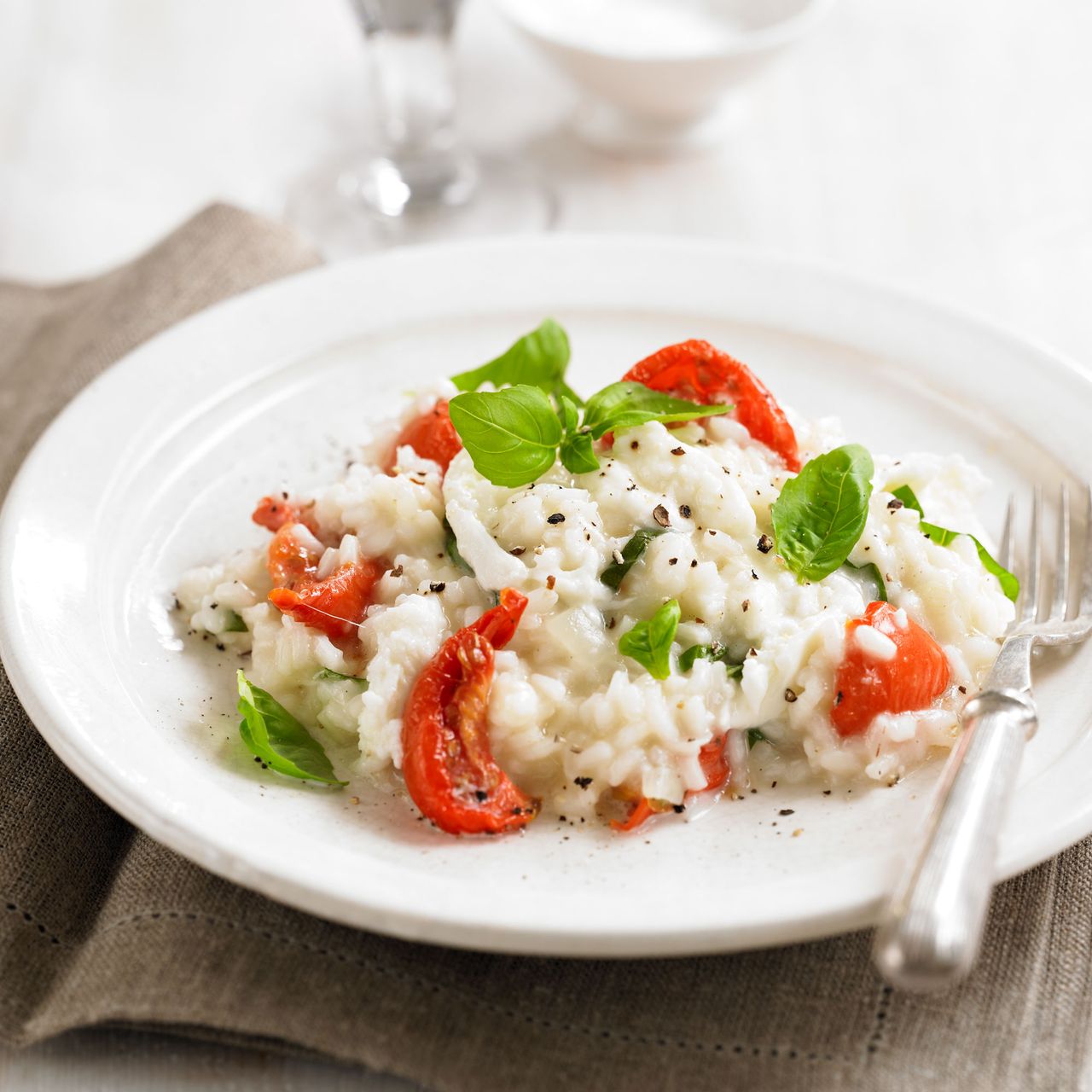 Mozzarella &amp; tomato risotto with basil recipe-recipe ideas-new recipes-woman and home