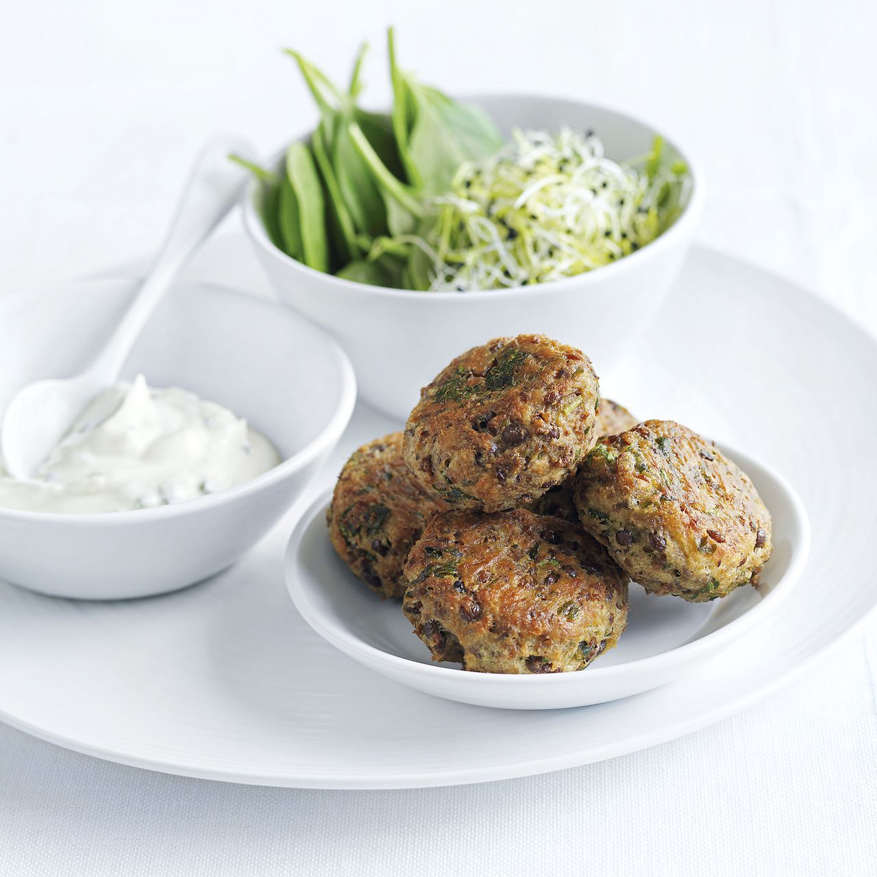 Lentil Falafel with Garlic Yoghurt Sauce photo