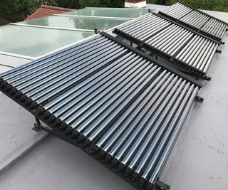 solar thermal panels on roof