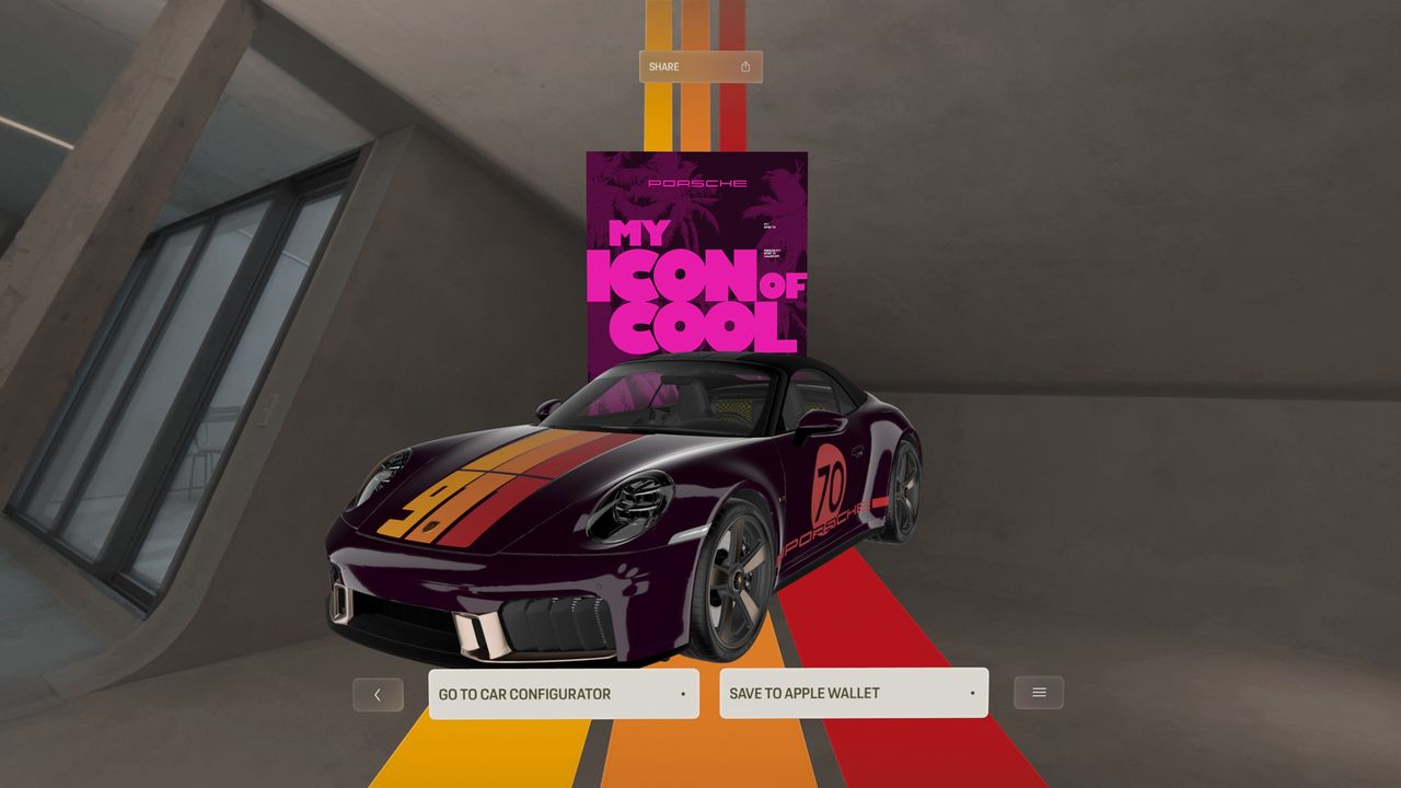 Porsche Apple Vision Pro app