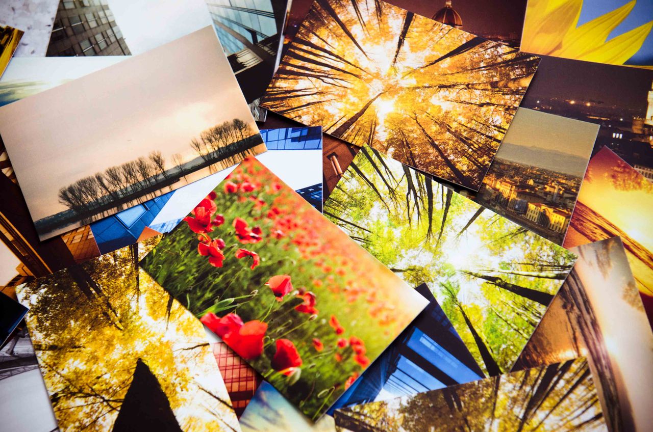 An array of various print photos