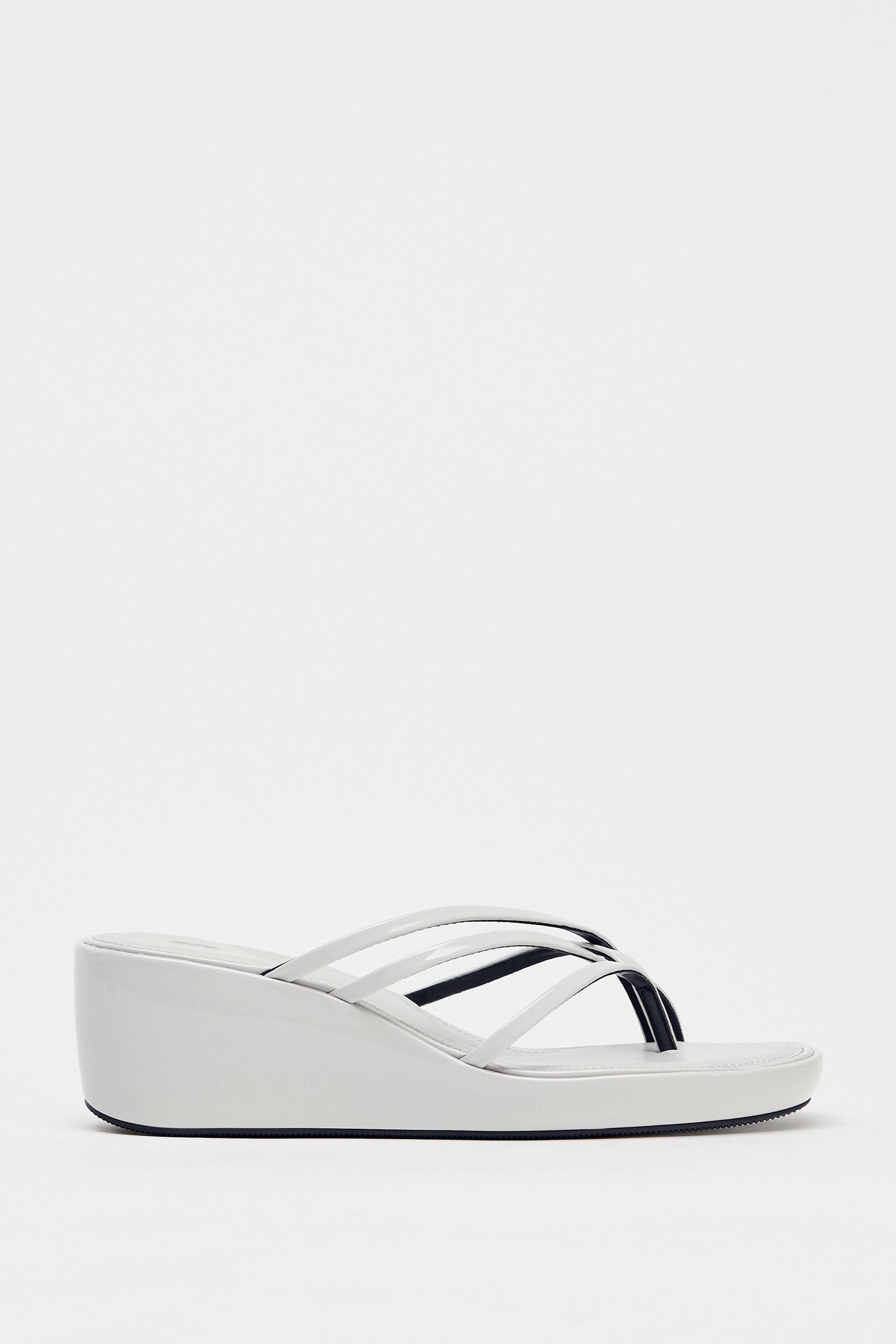 Patent Wedge Sandals