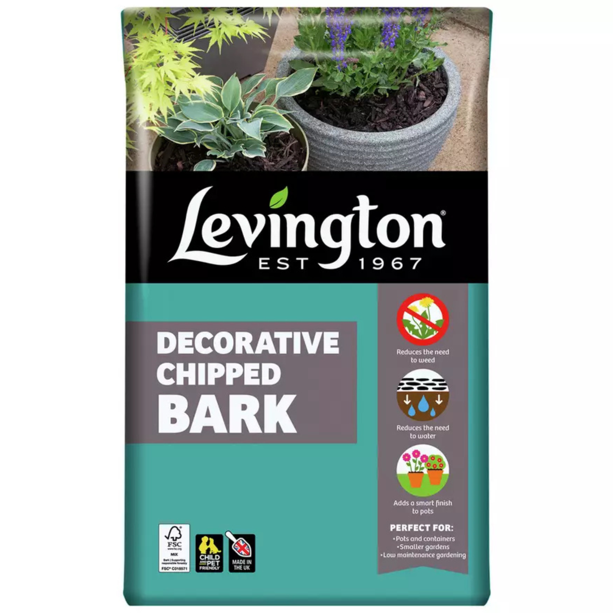 Levington Decorative Chipped Bark - 40L