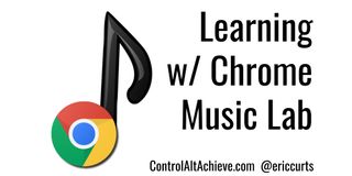 Learning w/ Chrome Music Lab: multicolored Chrome wheel forms base of musical note