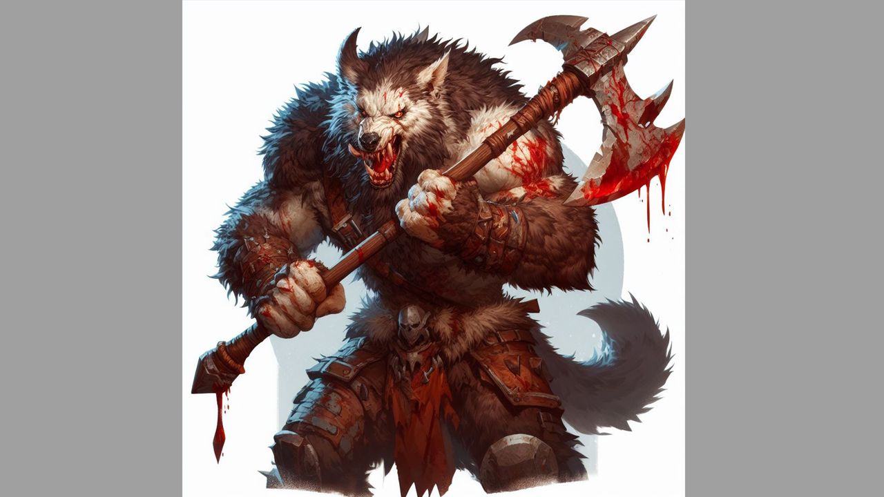 Bing Chat DALL-E werewolf