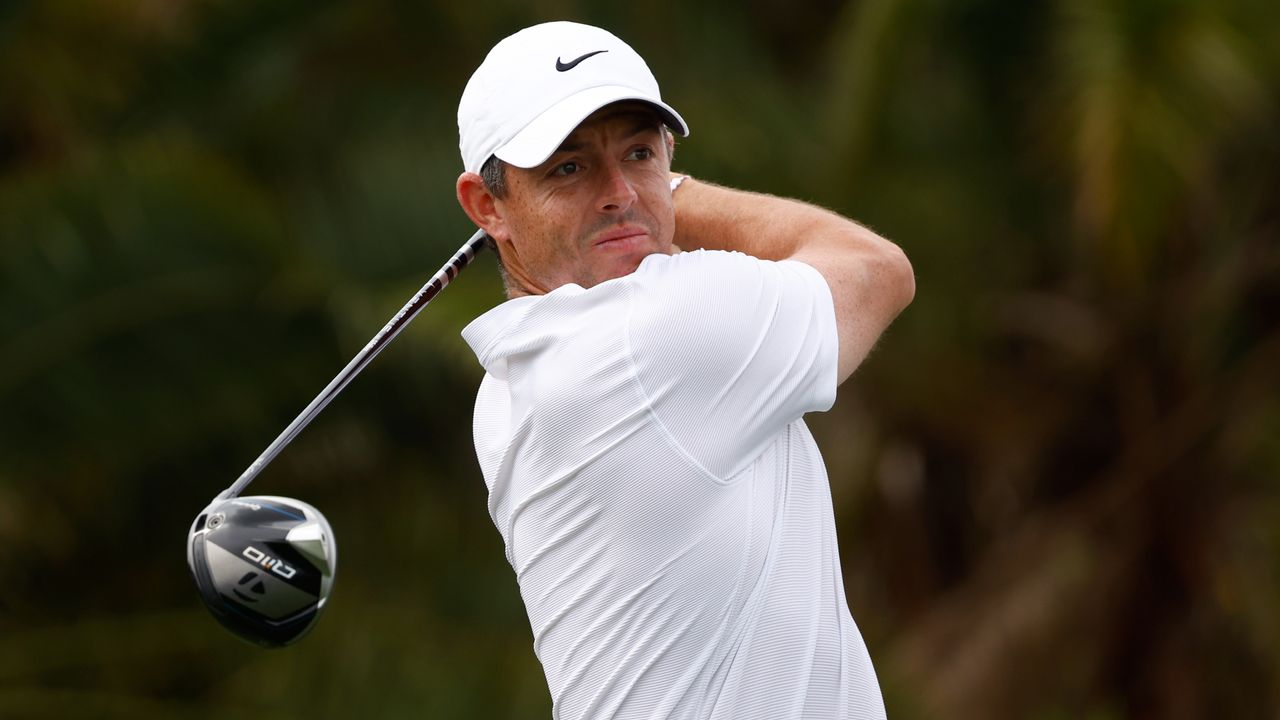 ory McIlroy of Northern Ireland plays his shot from the eighth tee during the second round of The Cognizant Classic in The Palm Beaches at PGA National Resort