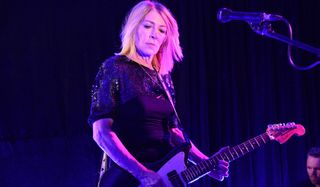 Kim Gordon performs at Marc Jacobs, Sofia Coppola & Katie Grand Celebrate The Marc Jacobs Redux Grunge Collection And The Opening Of Marc Jacobs Madison at Marc Jacobs Madison on December 3, 2018 in New York City