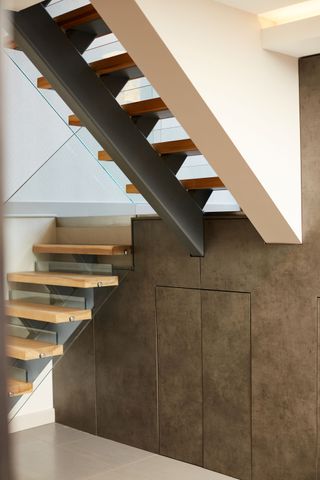 Stairwell in a contemporary hallway