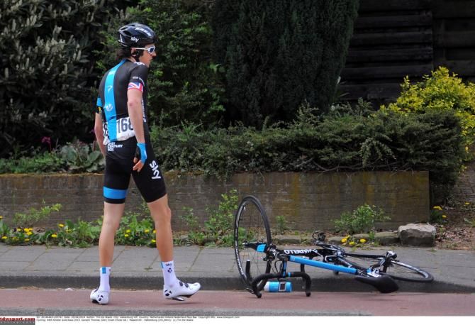 Geraint Thomas (Sky) post-crash