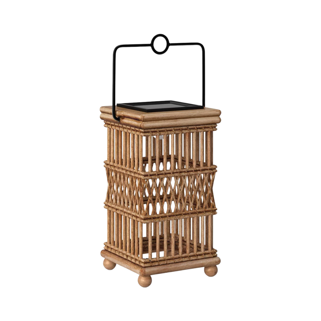 Threshold&amp;trade;, Open Weave Battery/Solar LED Small Outdoor Lantern