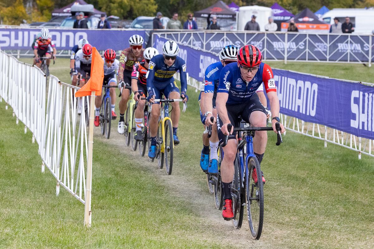 The men's race started out fast and furious and eventually a group of 10 riders separated from the rest of the field.