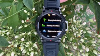A list of sports modes on the Amazfit T-Rex Ultra