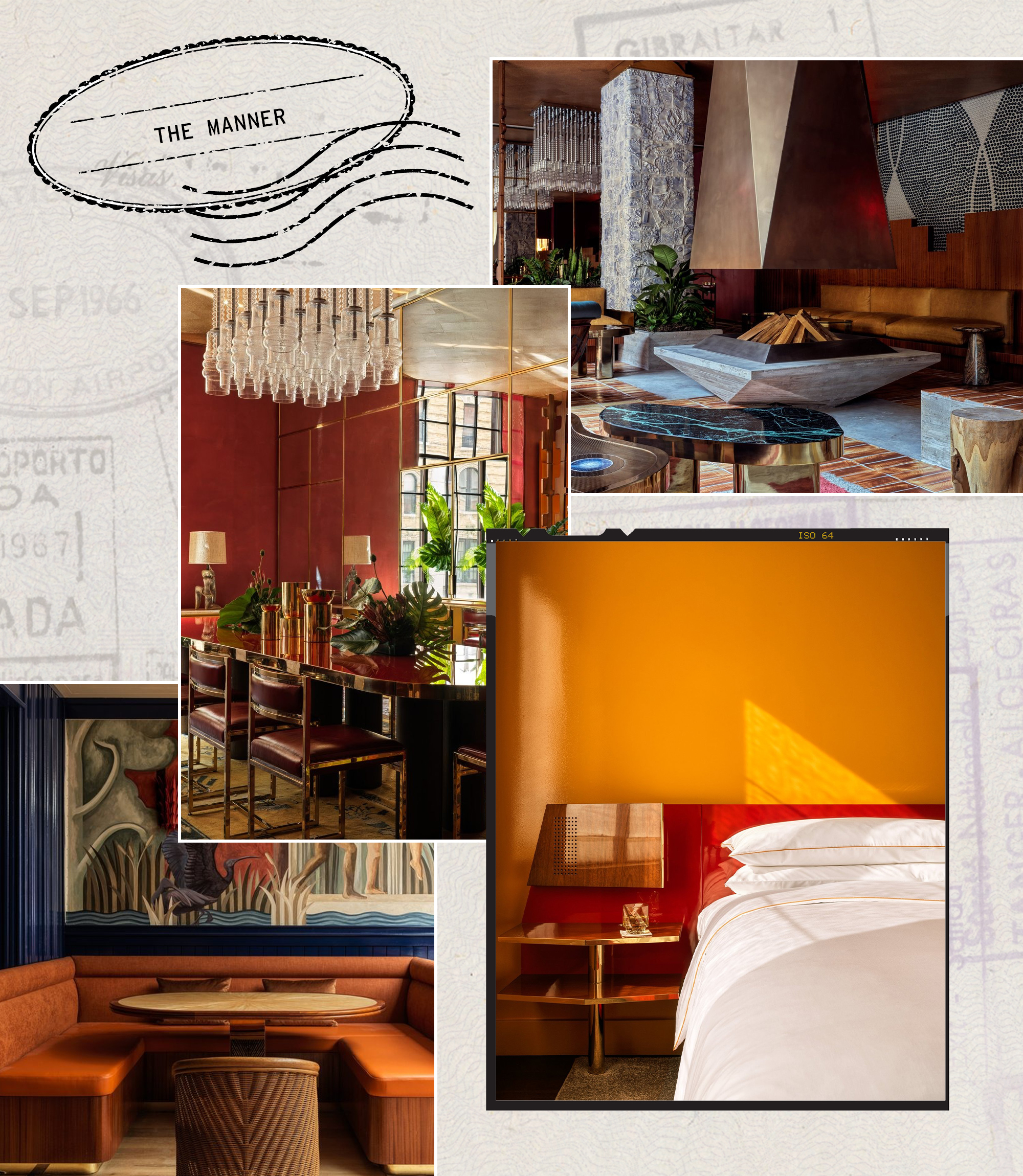 a collage of four images of The Manner