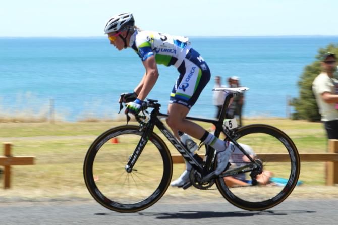 Port Phillip Bay provides a backdrop for the Portarlington round of the 'Bay Crits'