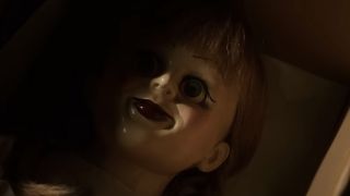 The doll from Annabelle: Creation being boxed up