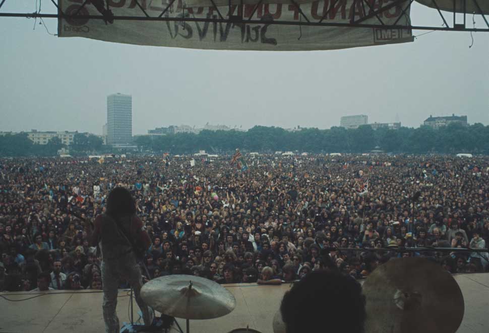 Grand Funk Railroad onstage at Hyde Park