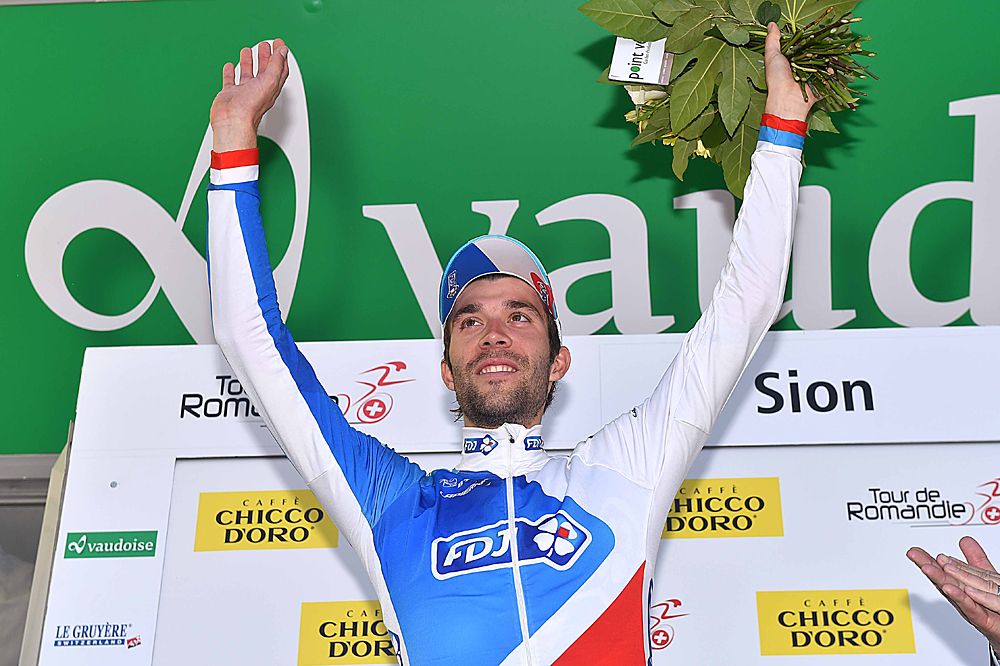 Thibaut Pinot (FDJ) tops the time trial podium at Romandie