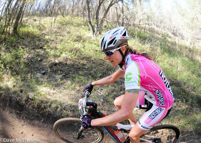 Mical Dyck (NoTubes) putting in an incredible eighth place ride