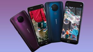 Nokia 5.4 models in Polar Night and Dusk color options