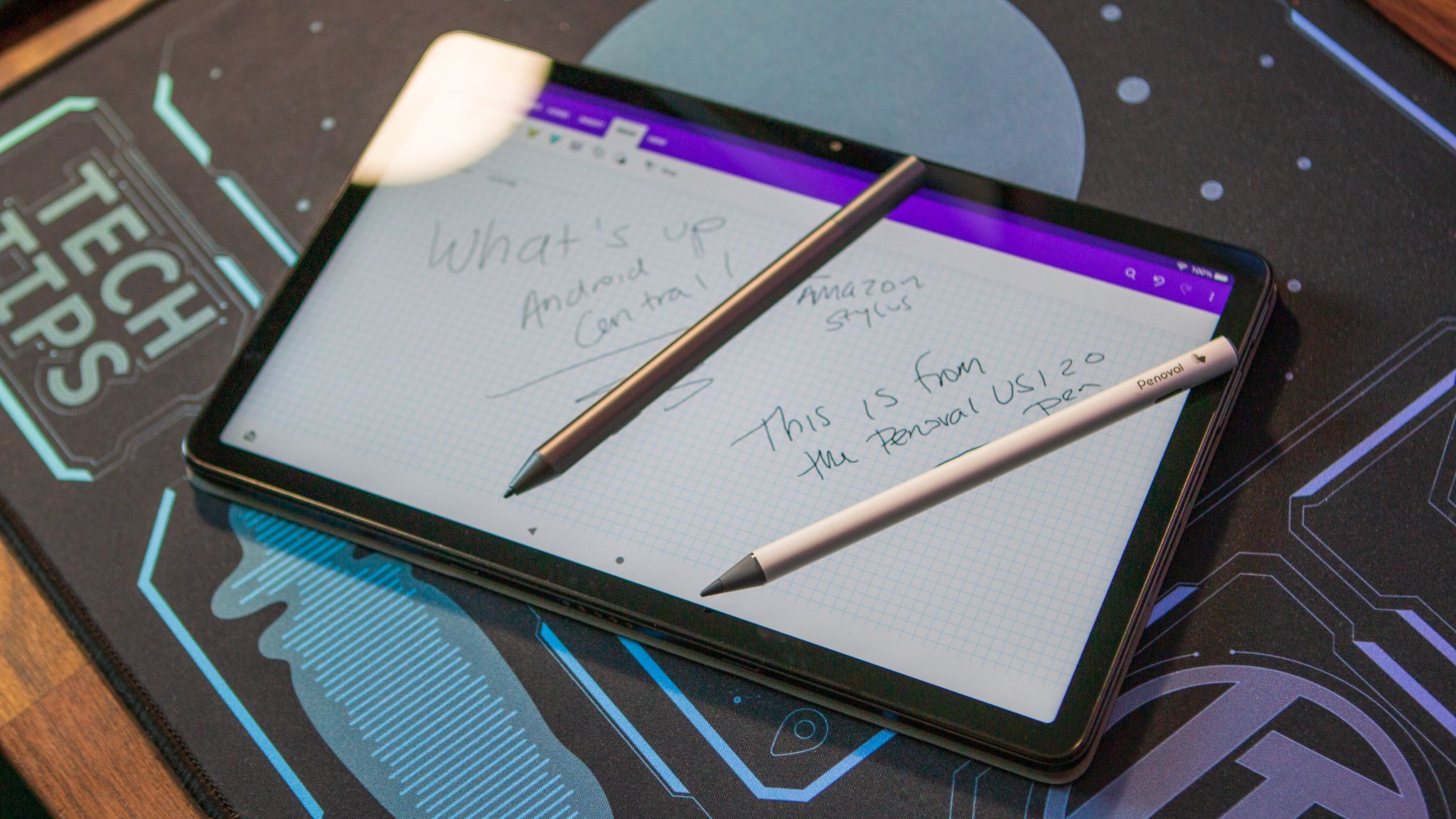 Photo: Androidcentral Amazon Stylus Pen and Penoval USI Stylus on Amazon Fire Max 11