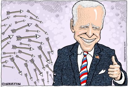 Political Cartoon U.S. Joe Biden Puncture Resistant 2020 Election Gaffes