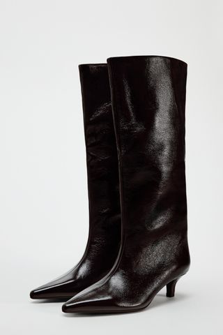 Kitten Heel Knee High Boots