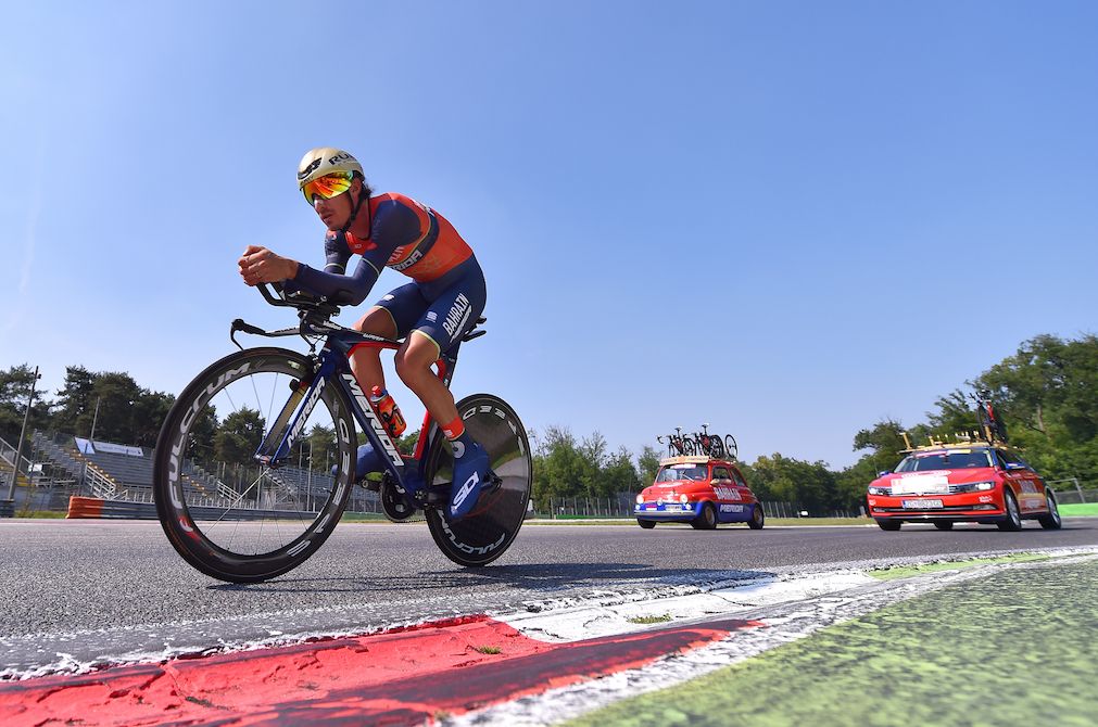Franco Pellizotti in the final stage of the Giro d'Italia
