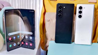 Samsung Galaxy Z Fold 5 open and closed