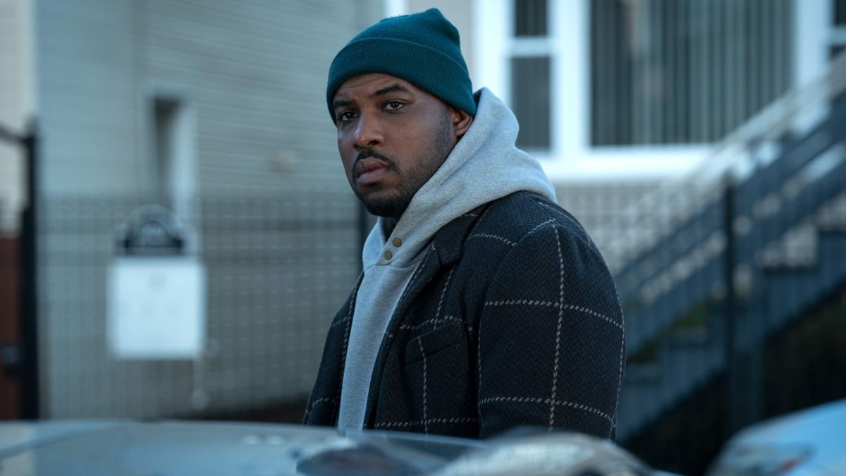 Lionel Boyce as Marcus standing outside of a car in Season 2 of The Bear.