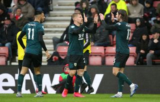 Burnley’s Matej Vydra celebrates scoring the winner against Southampton